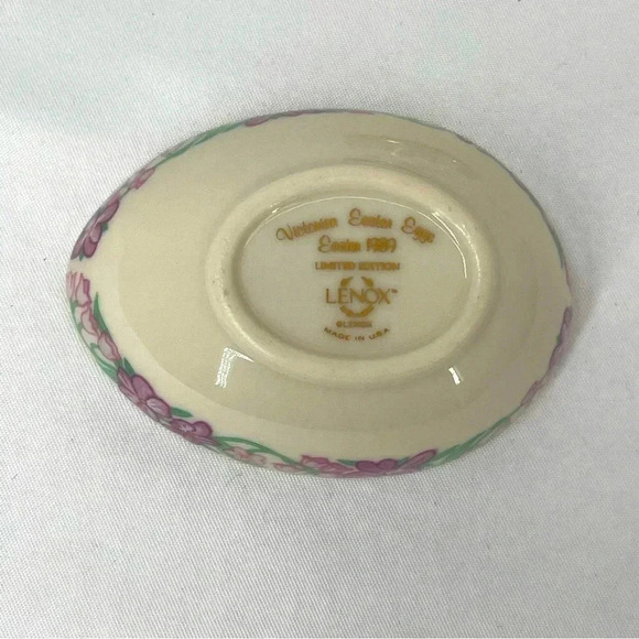 Lenox 1989 China Easter Egg Decorating Easter Eggs 24KT Gold Accent Trinket - Picture 6 of 11